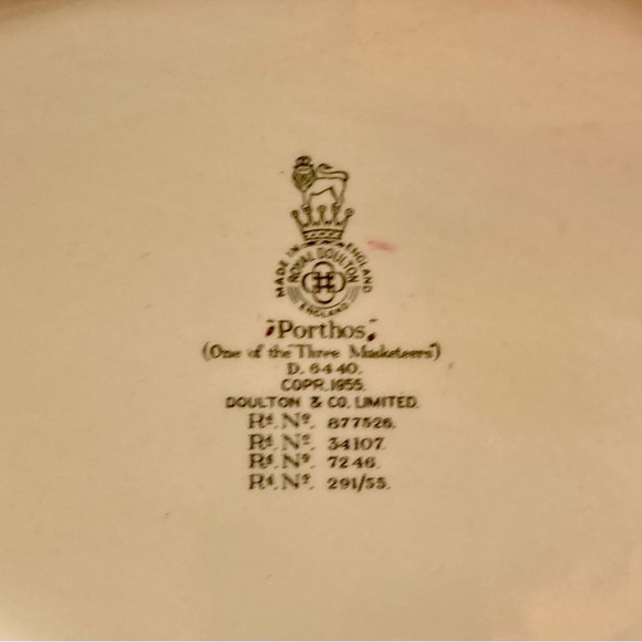 👑VTG Royal Doulton 1955 Three Musketeers Porthos Large Toby Mug/Jug D6440 - Picture 4 of 8